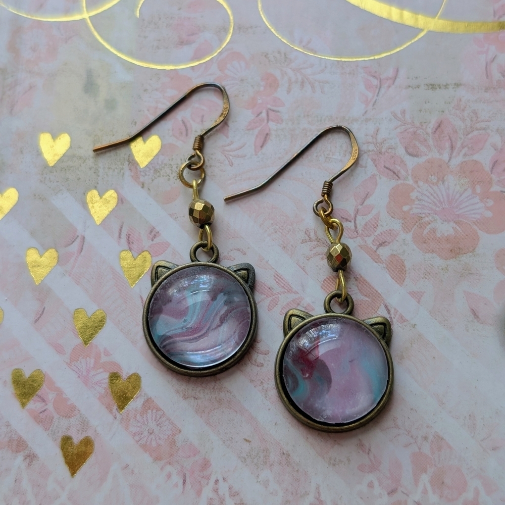 Elegant Cat Ear Drop Earrings